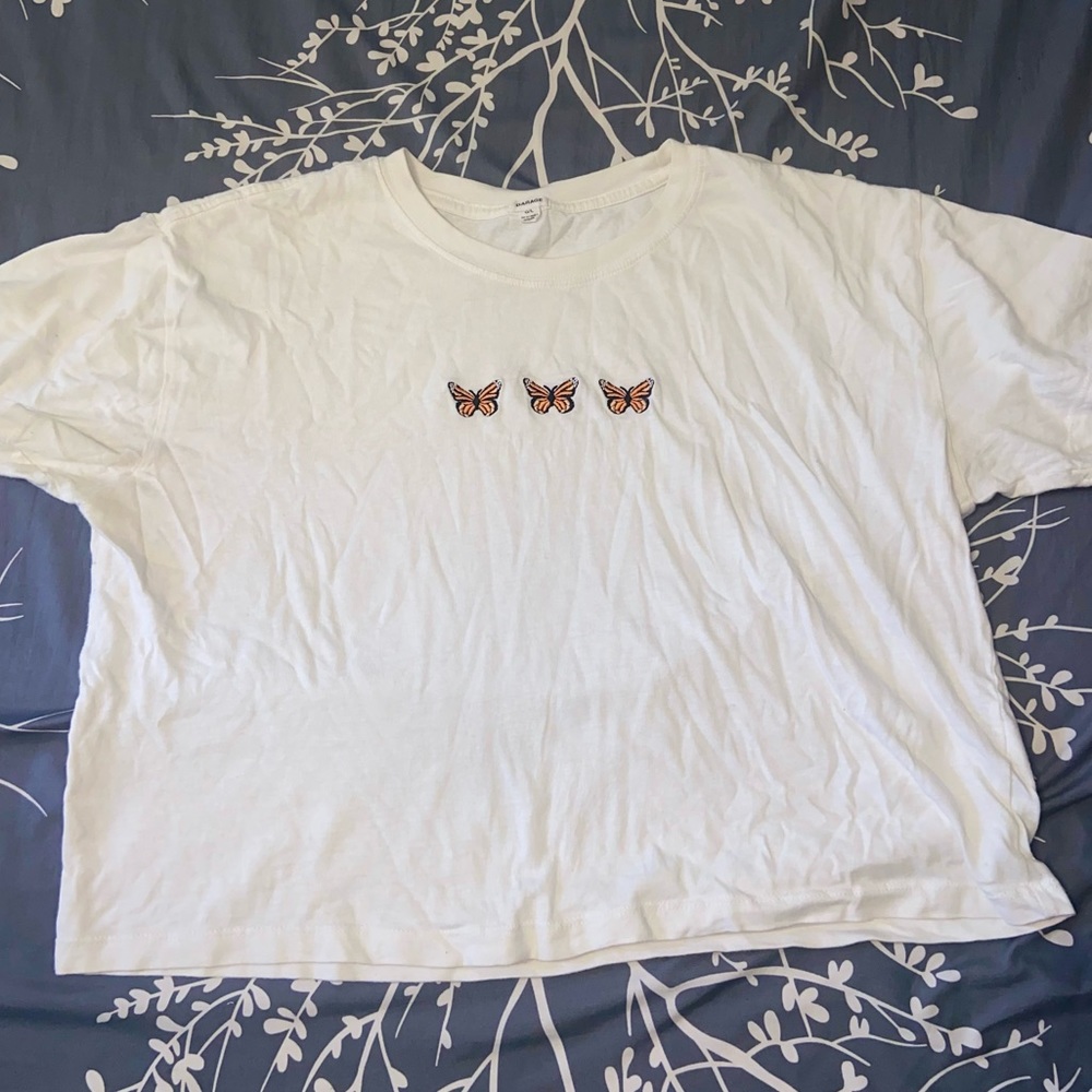 Garage White Butterfly Tee